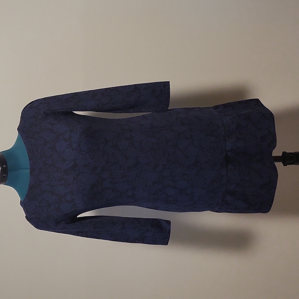 LOFT navy floral 3/4 sleeve dress size 0P